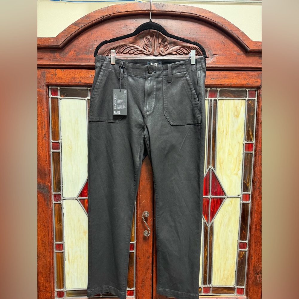 PAIGE Mayslie Straight Luxe Coated Jeans